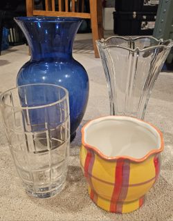 Four Misc Glass Vases