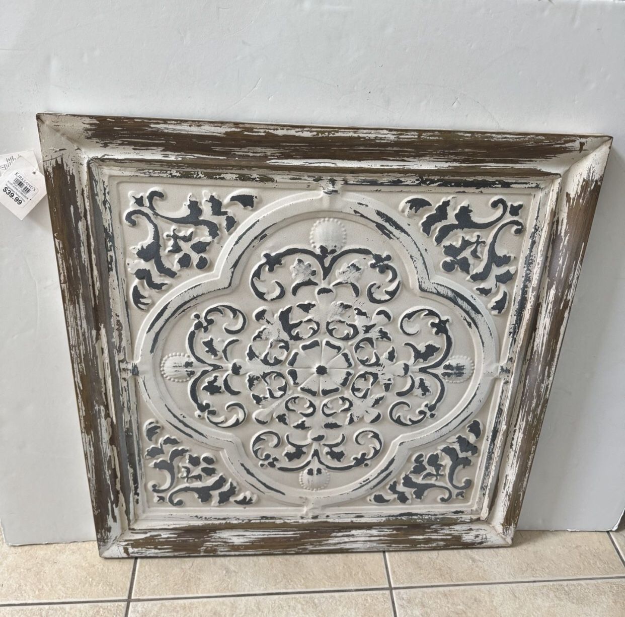 Carved Metal Wall Panel Art