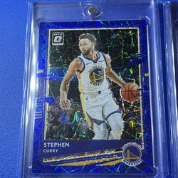 Stephen Curry Donruss Optic Basketball #17 Blue Velocity Prizm SP 