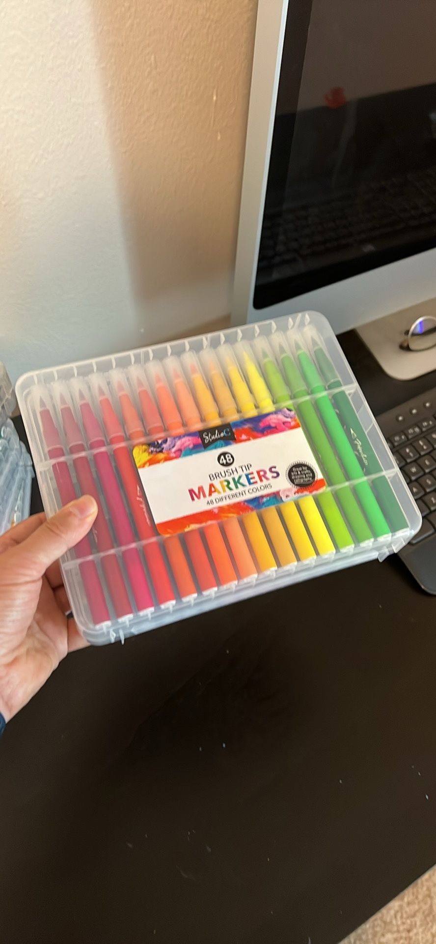 Brush Tip Markers Set – 48 Vibrant Colors, New