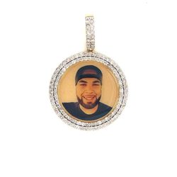 10k Gold Diamond Memory Pic Pendant