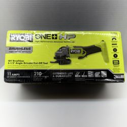 RYOBI ONE+ HP PBLAG02B 18V BRUSHLESS 4-1/2" ANGLE GRINDER TOOL ONLY (CMP130614)