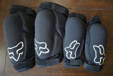 Fox Youth mountain bike, knee and elbow guards for protection