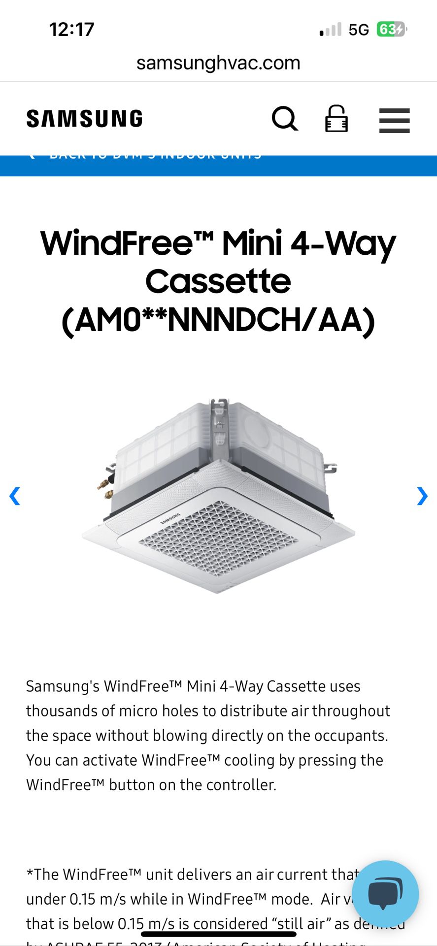 Samsung Indoor AC Unit