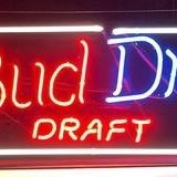 Vintage Discontinued Bud Dry Draft Neon Sign - 31"x 12.5"x 6.5"