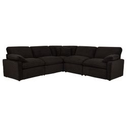 Collins Chocolate Brown 5-piece Modular Power Reclining Sectional