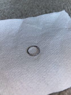Diamond, silver round ring !