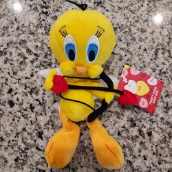 Warner Bros Studio Store Tweety Bird Valentine's Day Cupid Bean Bag Plush - New with Tags - 1998