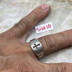 925 Sterling Silver Wedding Ring Size 10