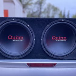 2x 12”  Quinn Acoustics Q12S4 Subs in Box