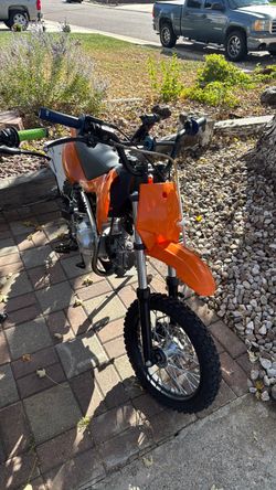 Orange Pit Dirt Bike