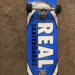 Real Team Classic Oval Skateboard Complete Size 8.5