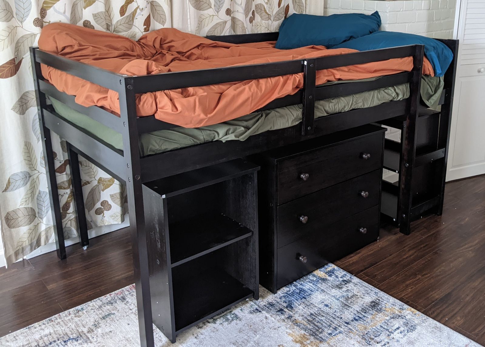 Low-Loft Modular Twin Bed Set