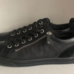 Louis Vuitton Damien Graphite Men’s Black Leather Sneaker 