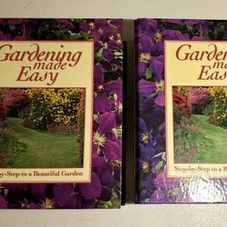 GARDENING MADE EASY  / 2 BINDERS OF STEP BY STEP TO A BEAUTIFUL  GARDEN