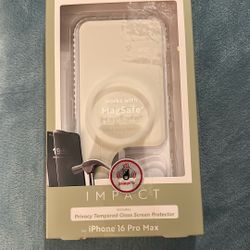 MVMT iPhone 16 Pro Max Clear Magsafe Case + Privacy Screen Protector (new)