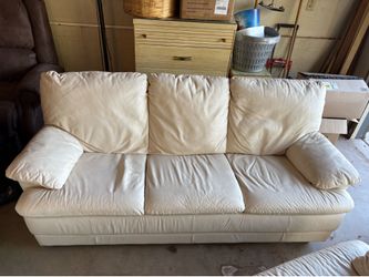 Faux Leather Furniture Set (Crème Color)