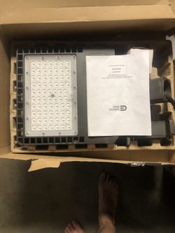Commercial Electric Commercial Area Light 18,000 Lumens Bronze Outdoor Integrated LED with Slip-Fitter, Extension Arm and Photocell