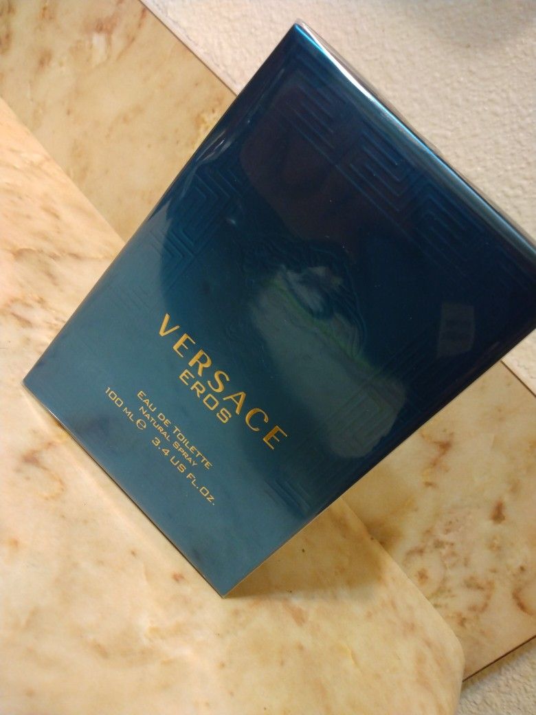 VERSACE EROS EAU DE TOILETTE COLOGNE, 3.4 OZ BOTTLE, BRAND NEW UNOPENED