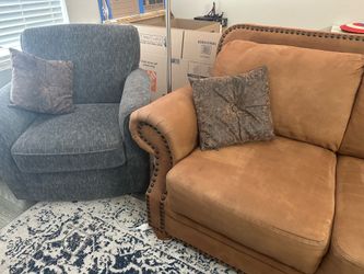 Love Seat and Rotating Chair