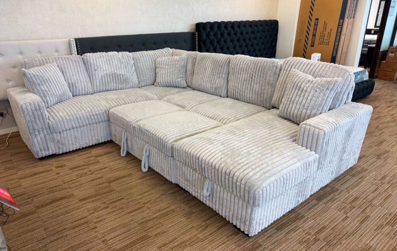 New Sectional Sofa W Sleeper & Storage