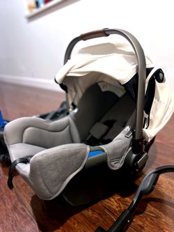Nuna PIPA RX Infant Car Seat & Base (Birch) — Like New + Stroller Adapter