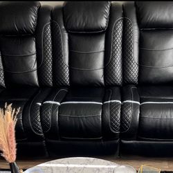 Classy Black Leather Recliners
