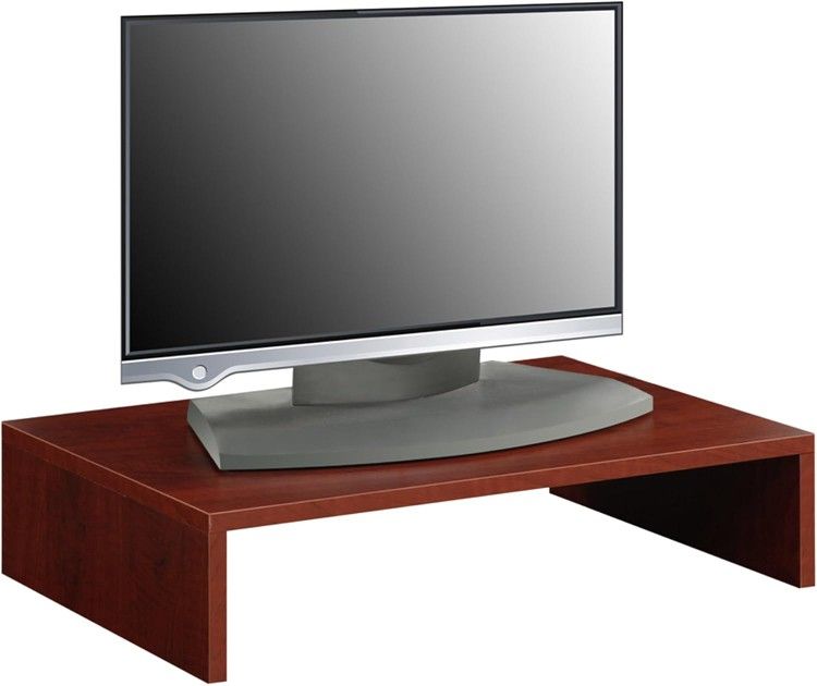 Computer Monitor PC Riser in Cherry finish