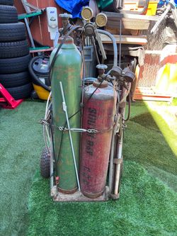 Oxy-Acetylene Welding & Cutting Torch Setup – National Regulators, Tanks, Hoses & Cart