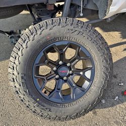TRD Pro 17x8 6x139.7 + 5 Wheels 265/70R17 Falken Wildpeak A/T4W Tires Tacoma 4Runner Fjcruiser Tundra