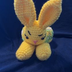Crochet Bunny With Candy Holder 