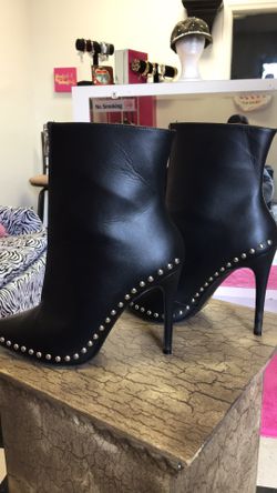 Leather Stud Boots