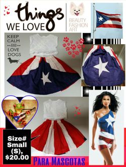 Puerto Rico Pet Patriot Outfit - Small