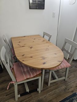 IKEA Gamleby Gateleg Table with 4 chairs
