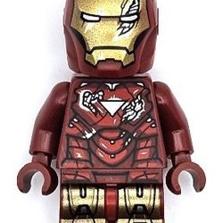 Lego Superheroes Iron Man Mark 6 Armor, Large Helmet Visor, Battle Damage