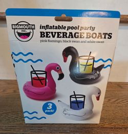 Big Mouth Inc. - Inflatable Pool Party Beverage Boats (Set Of 3) - New