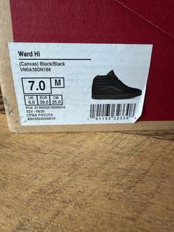7.0 men Black high top vans