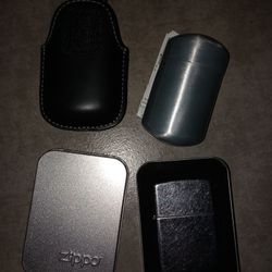 Zippo Lighter And Portable Odorless Ashtray