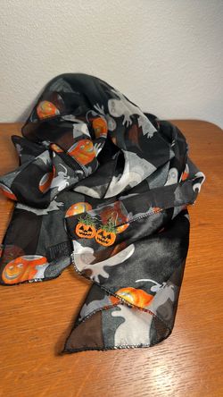 Halloween Assesories ( Silky  feel  scarf with Embroidered earrings