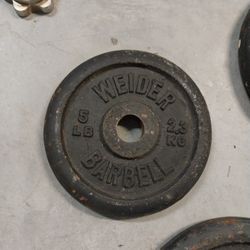 Weider Vintage 5lb 1" Iron Barbell (2)