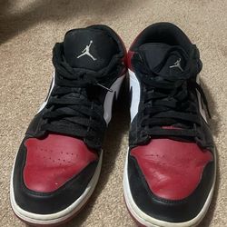 Nike Air Jordan 1 Low Bred Toe Size 13 