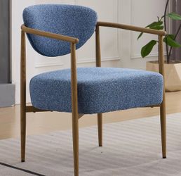Four chairs for the dining room, living room, or bedroom; upholstered with foam-padded backrest and seat; soft, comfortable seat; metal frame with wat