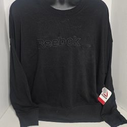 Reebok Feels Good Black Active Sweatshirt Womens 2XL 