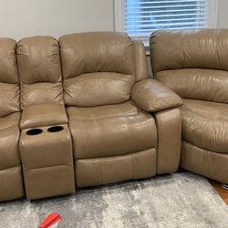 Two Sofa Lether 100% Riclain 