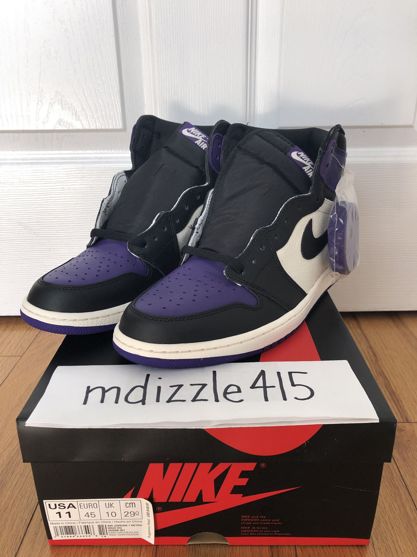DS sz. 11 Jordan 1 Court Purple