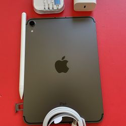 Apple Ipad Mini 6th Generation (2021/ 8.3” Liquid Retina ) 64GB WiFi + cellular (5G Unlocked) with pen, case & Accessories (256GB $569) 