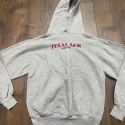 Men’s Gray Texas Aggies Hoodie Sweater Size Small #8