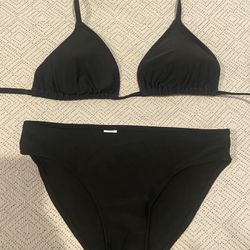Aerie Black Triangle Bikini Set 