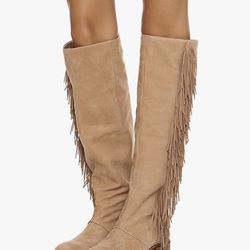 Sam Edelman Women's Josephine Slouch Suede  Boot, Size-8 , Color- ivory