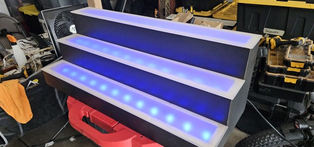 3 Tier LED Liquor Shelf 36"